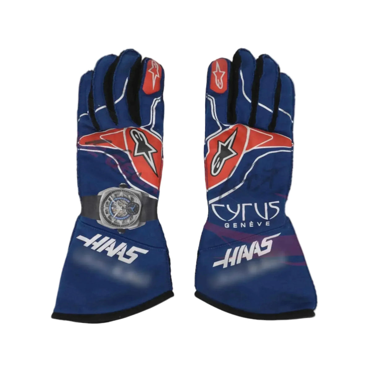 2021 Mick Schumacher Abu Dhabi GP Haas F1 Race Gloves