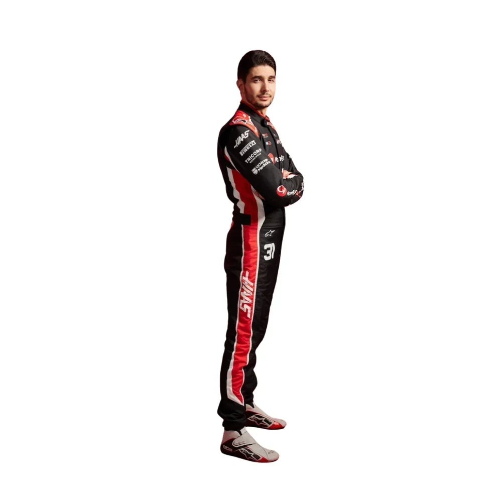 2025 Esteban Ocon Hass F1 Race Suit - Dubai Racewears