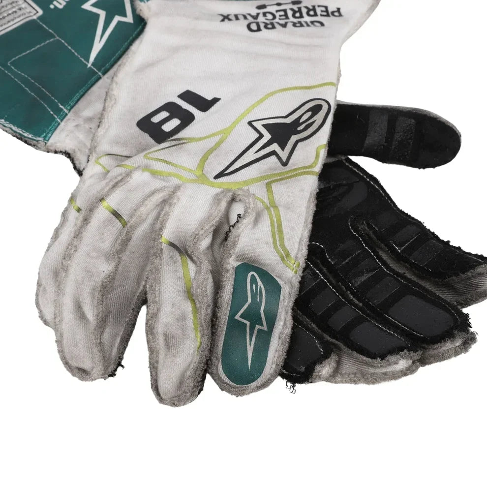 2022 Lance Stroll Aston Martin Race F1 Gloves - Dubai Racewears