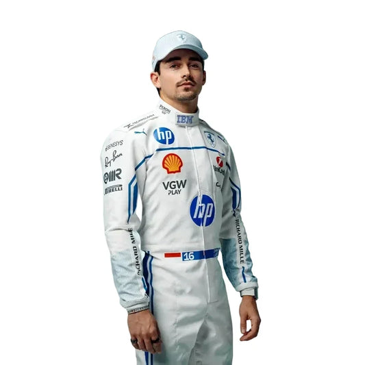 2025 Charles Leclerc Scuderia Ferrari Hp Monaco GP Race Suit - Dubai Racewears