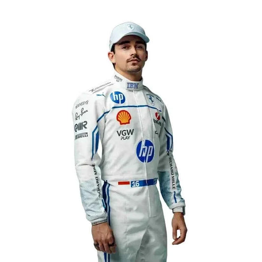 Charles Leclerc 2025 Monaco GP F1 Racing Suit | Dubai Racegear