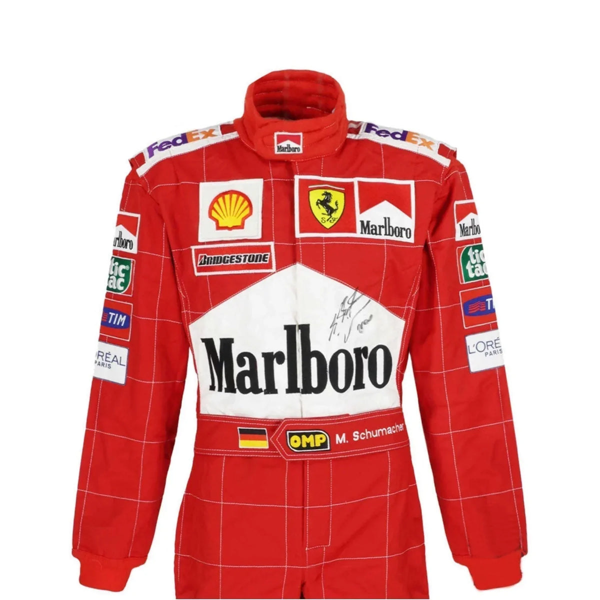 Michael Schumacher 2004 Embroidery / Patch Replica Race Suit / Ferrari F1 - Dubai Racewears