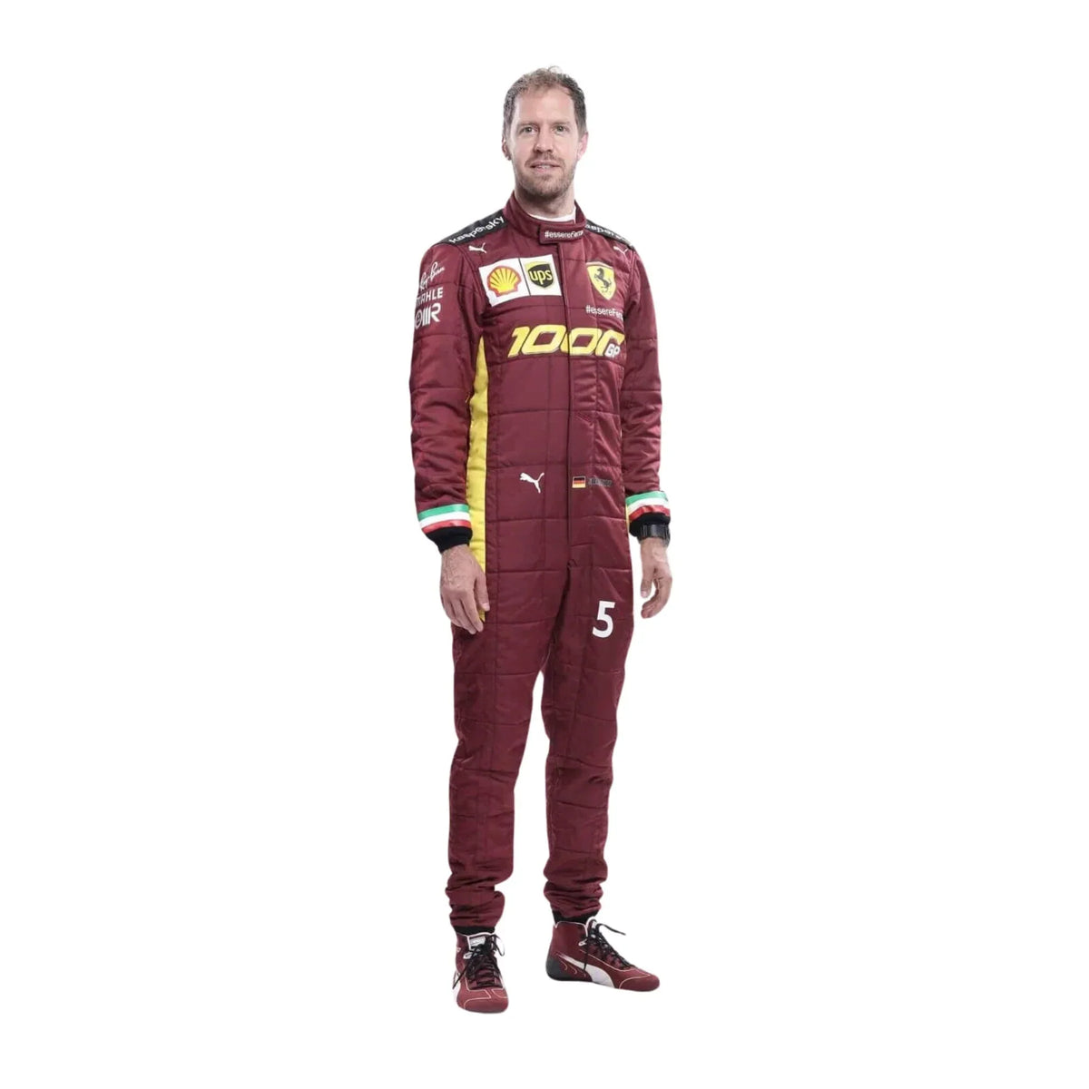 2020 Sebastian Vettel 1000 GP Ferrari F1 Racing Suit | Dubai Racegear - Dubai Racewears