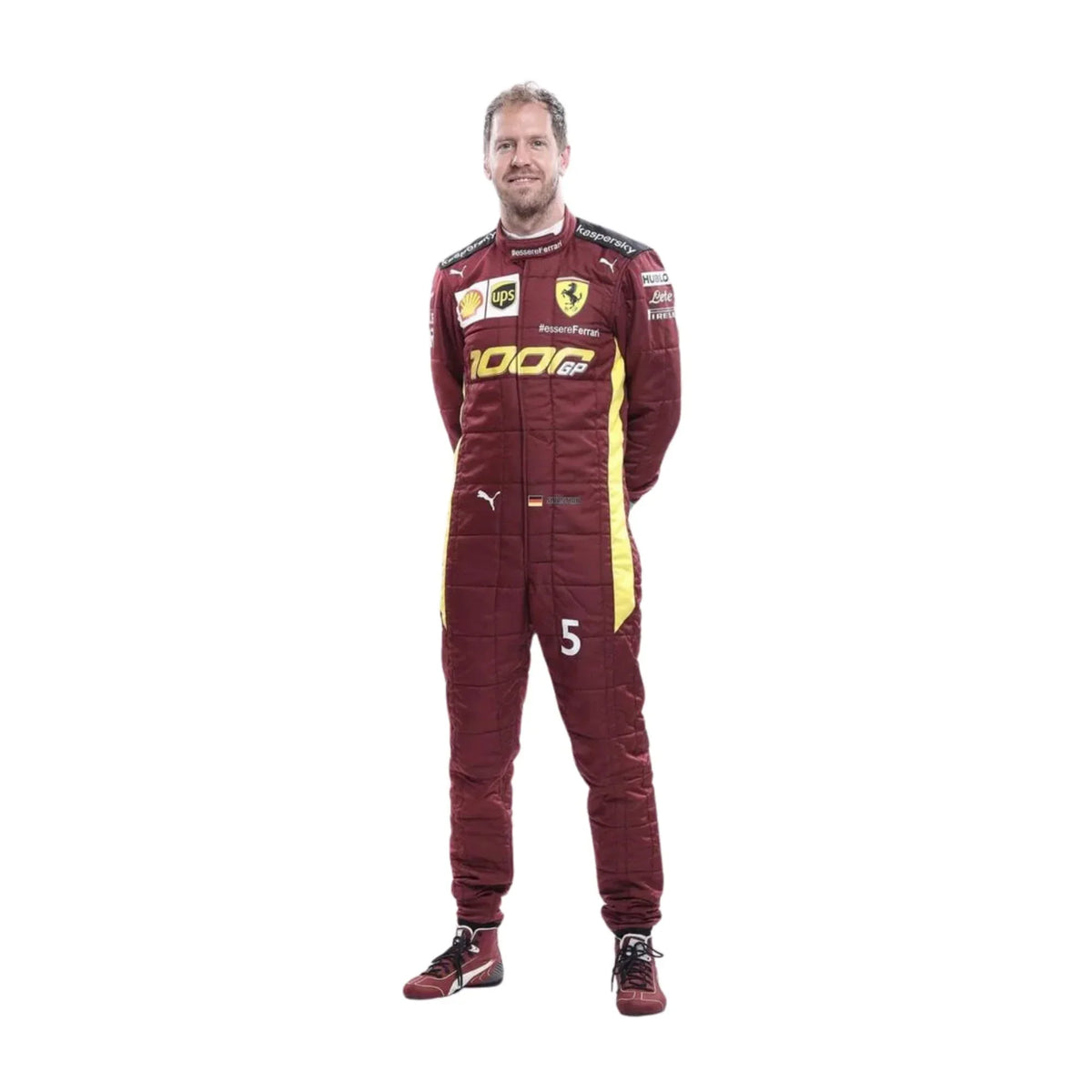 2020 Sebastian Vettel 1000 GP Ferrari F1 Racing Suit | Dubai Racegear - Dubai Racewears