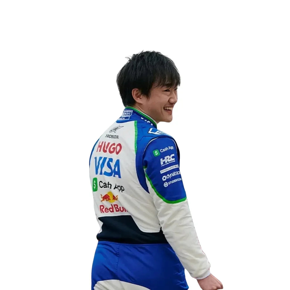 2025 Yuki Tsunoda VISA RB F1 Race Suit - Dubai Racewears
