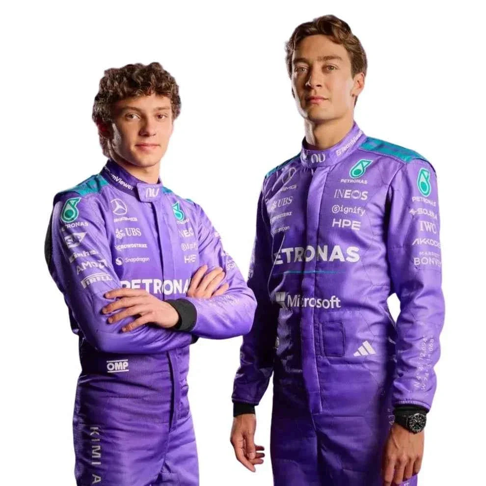 2026 F1 Racing Costume Worn by George Russell & Andrea Kimi Antonelli – Miami GP Mercedes | Dubai Racegear