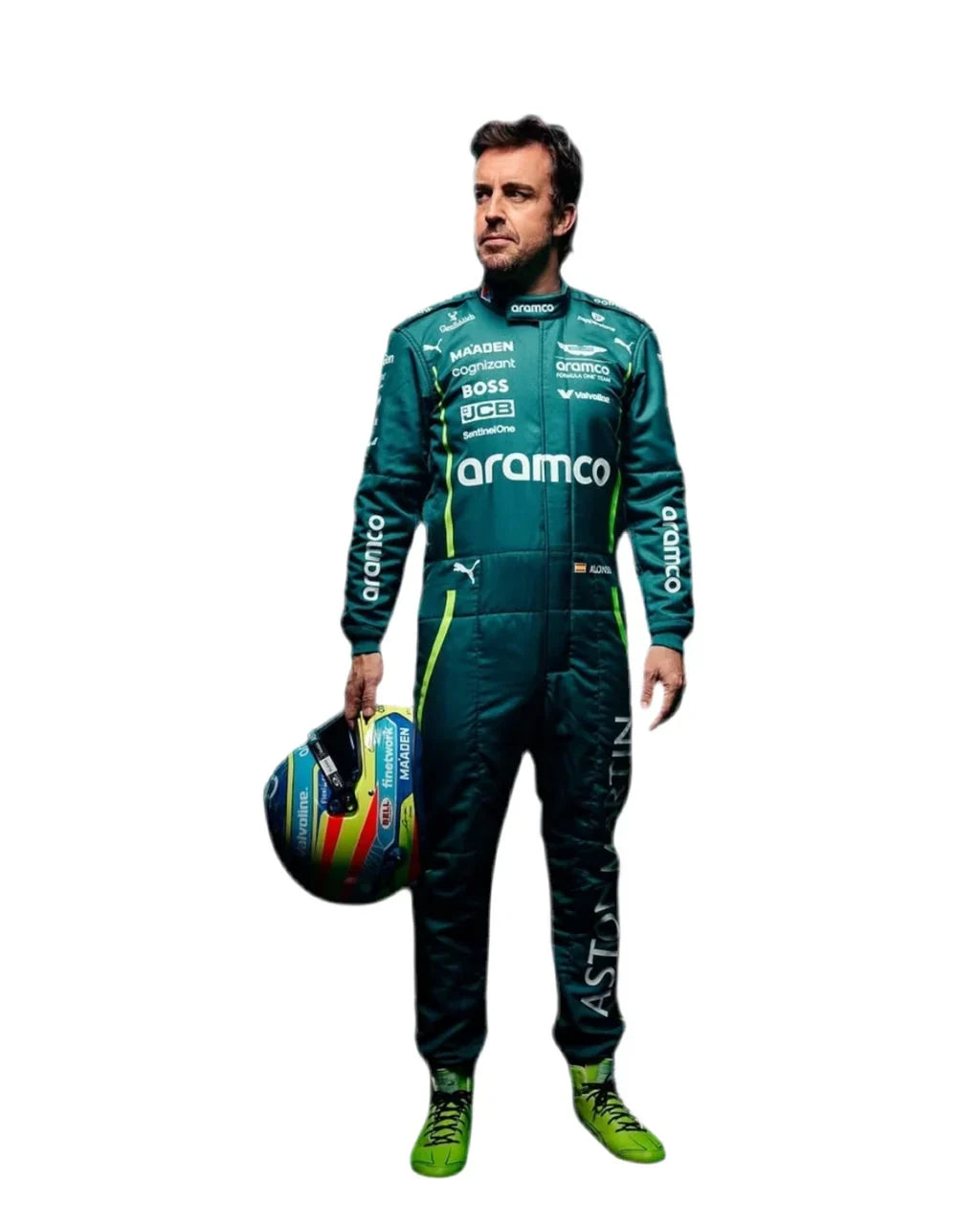 2025 Fernando Alonso Aston Martin F1 Race Suit - Dubai Racewears