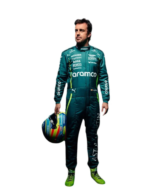 2025 Fernando Alonso Aston Martin F1 Race Suit - Dubai Racewears