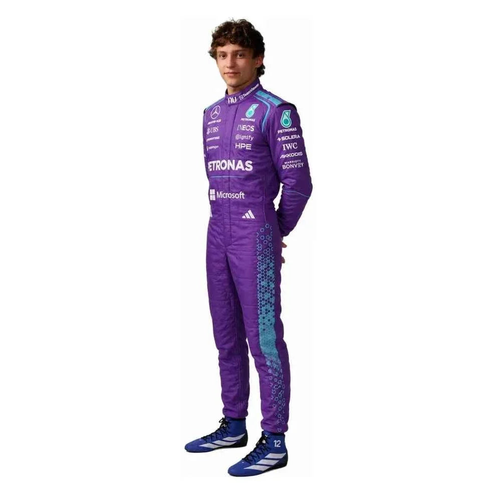 2026 F1 Racing Costume Worn by George Russell & Andrea Kimi Antonelli – Miami GP Mercedes | Dubai Racegear