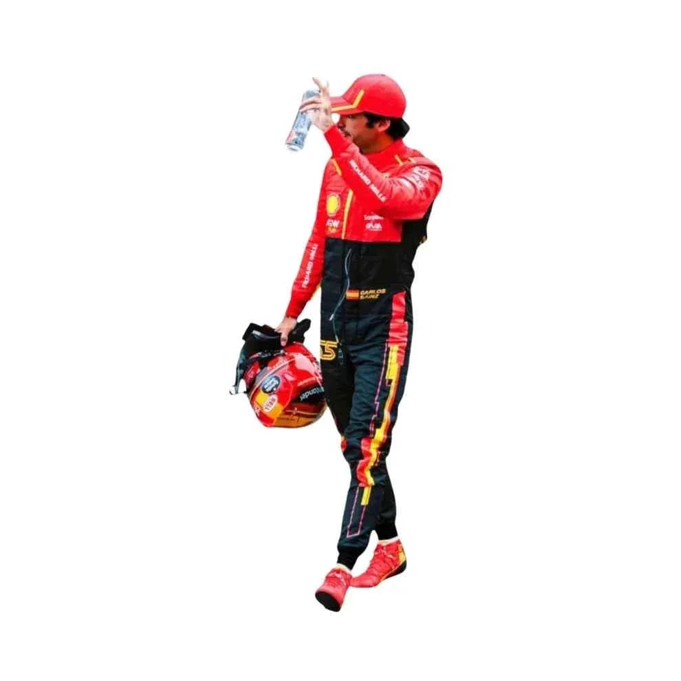 Carlos Sainz Jr. 2023 Spain Grand Prix Ferrari F1 Racing Suit | Dubai Racegear
