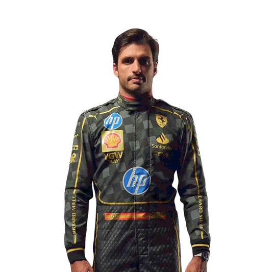 2024 Carlos Sainz Italy GP F1 Racing Suit | Dubai Racegear - Dubai Racewears