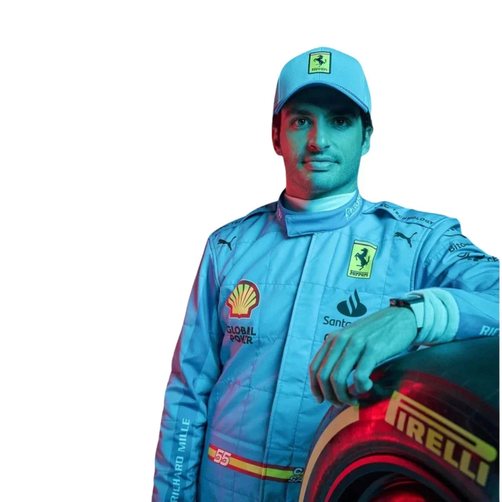 2024 Carlos Sainz Scuderia Ferrari F1 Miami Grand Prix Race Suit - Dubai Racewears
