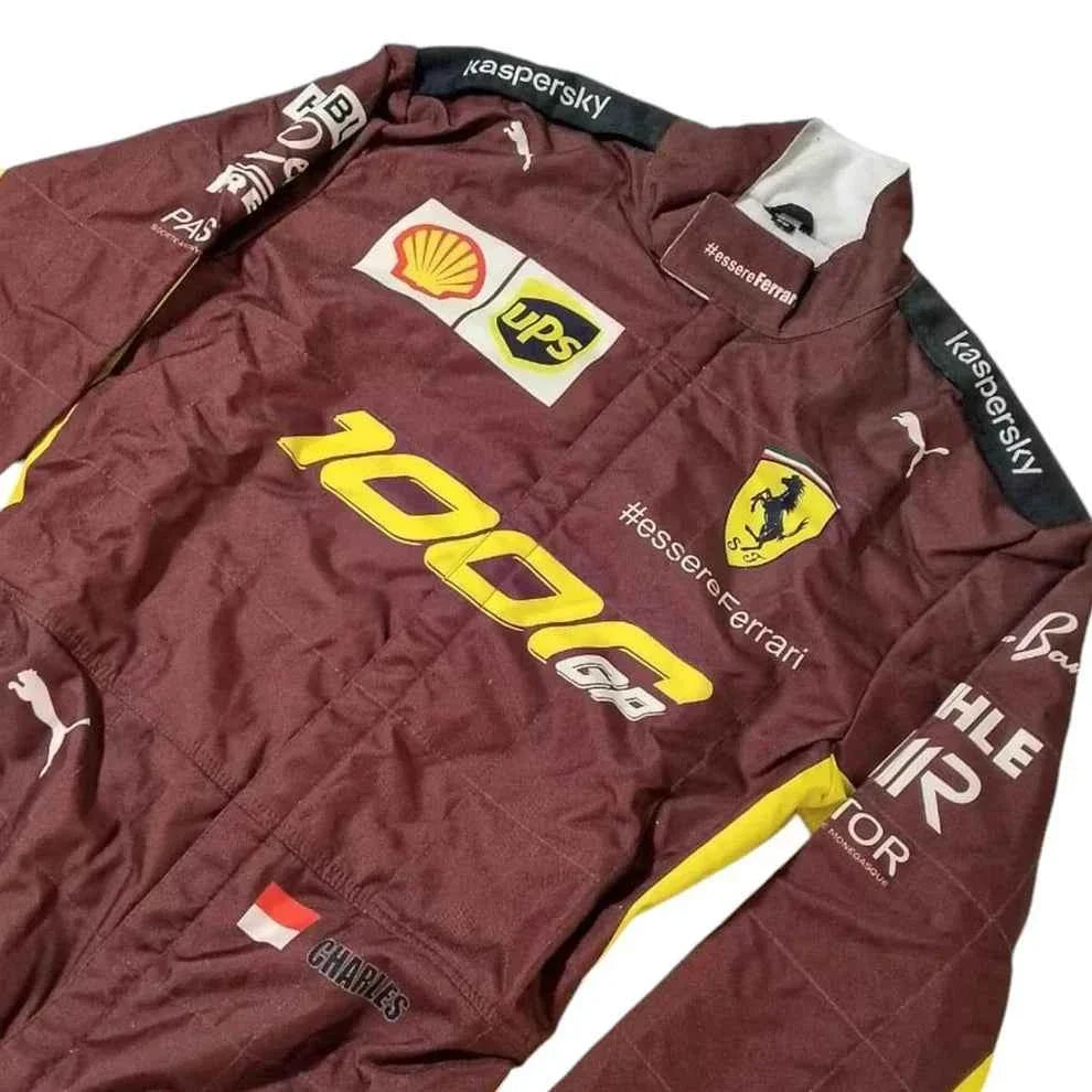 Charles Leclerc 2020 1000 GP Ferrari F1 Racing Suit | Dubai Racegear