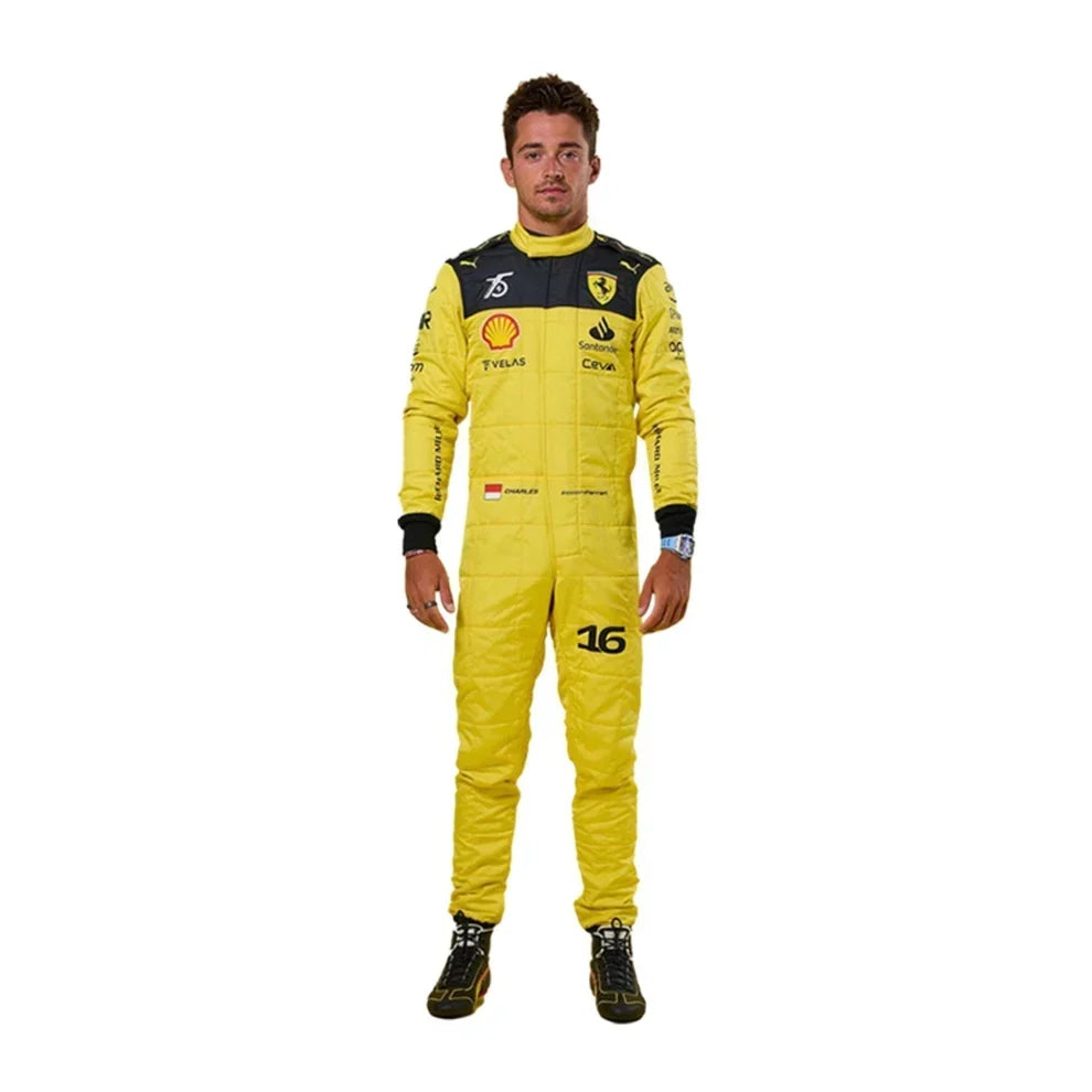 Charles Leclerc Ferrari's 75th anniversary F1 Suit Special Edition - Dubai Racewears