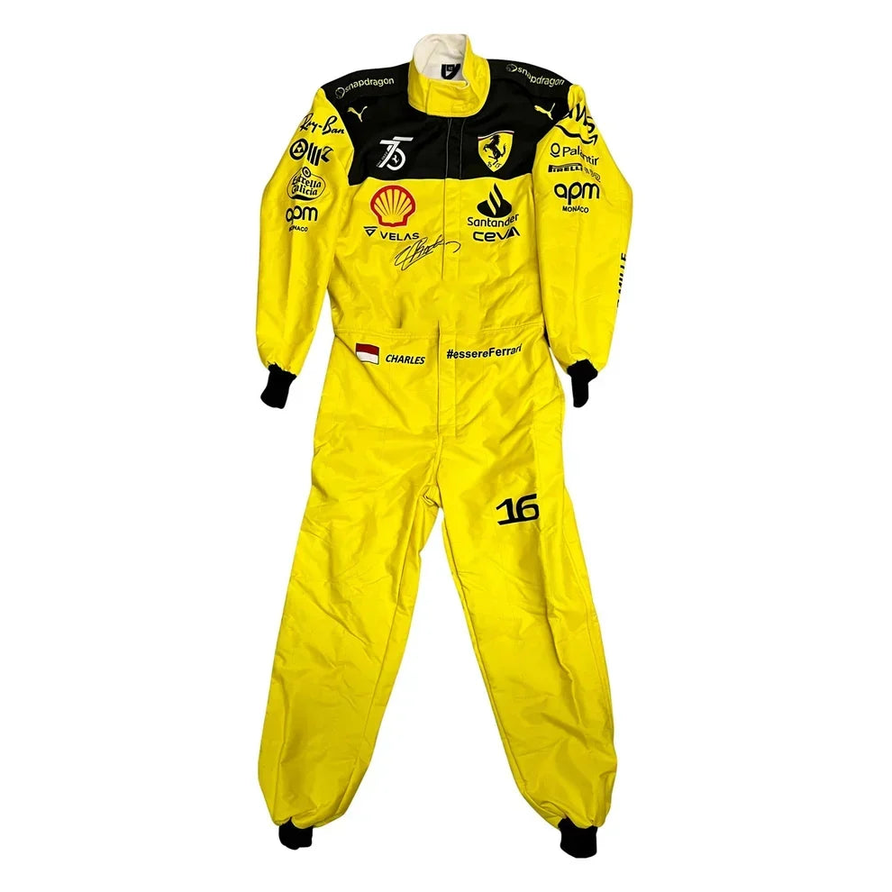 Charles Leclerc Ferrari's 75th anniversary F1 Suit Special Edition - Dubai Racewears