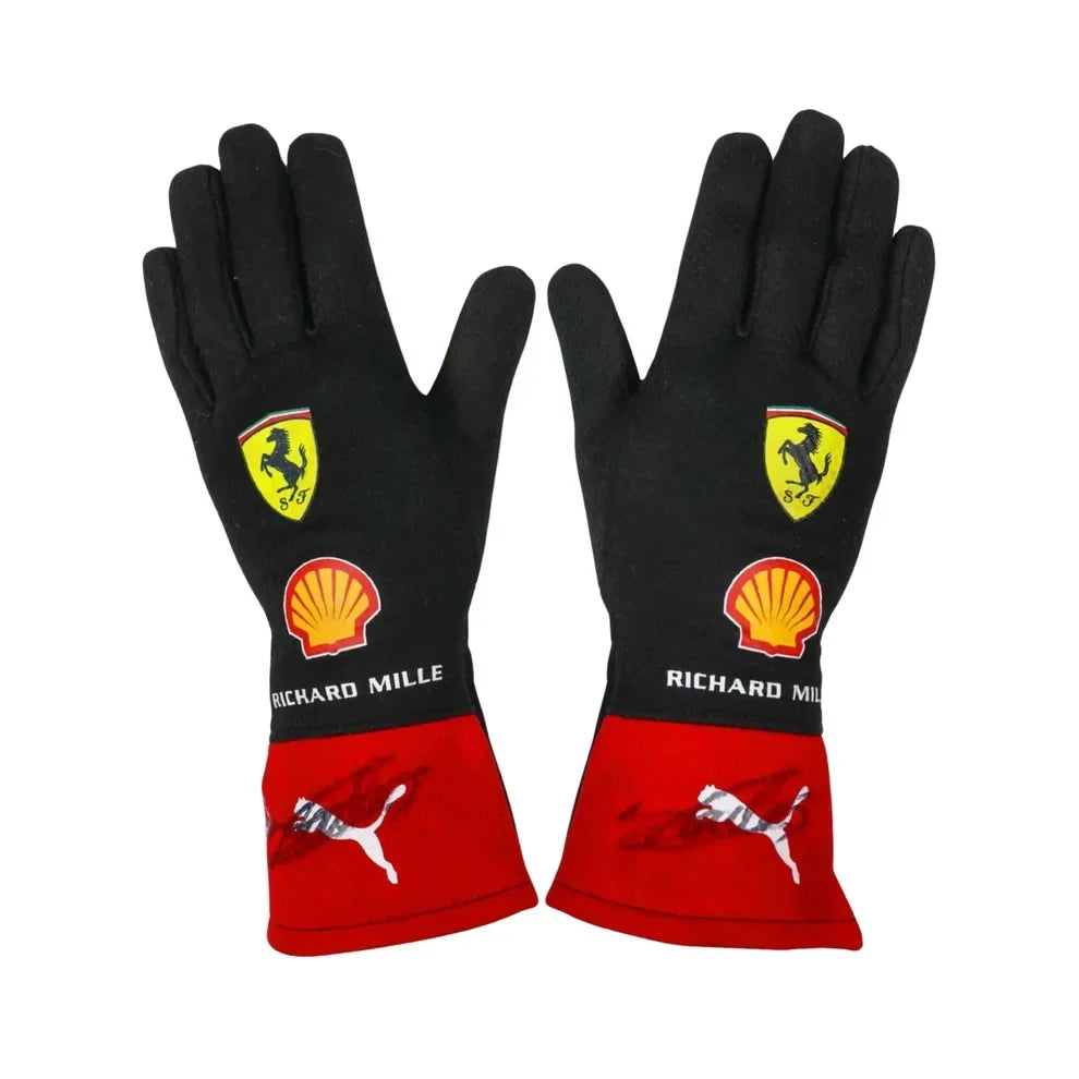 2023 Charles Leclerc Race Scuderia Ferrari F1 Gloves - Dubai Racewears