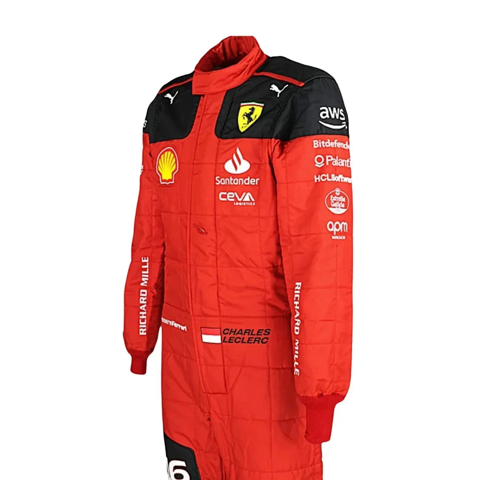 2023 Charles Leclerc Scuderia Ferrari F1 Race Suit - Dubai Racewears