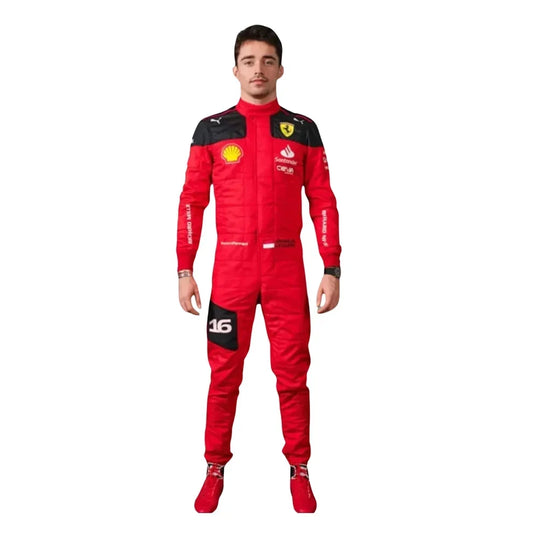 2023 Charles Leclerc Scuderia Ferrari F1 Race Suit - Dubai Racewears