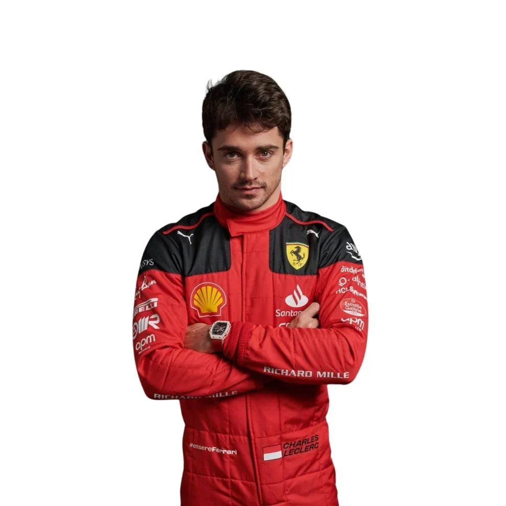 2023 Charles Leclerc Scuderia Ferrari F1 Race Suit - Dubai Racewears