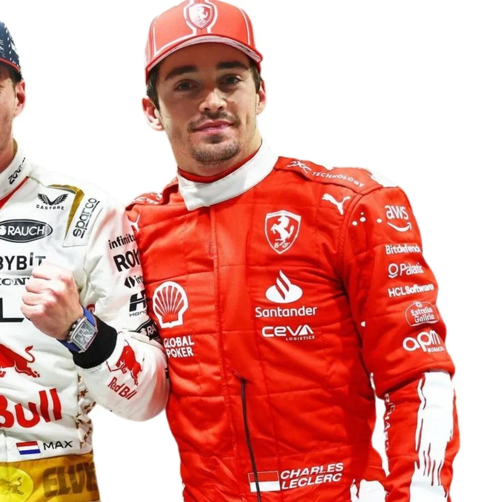 2023 Charles Leclerc las vegas GP special edition Ferrari F1 Race Suit - Dubai Racewears