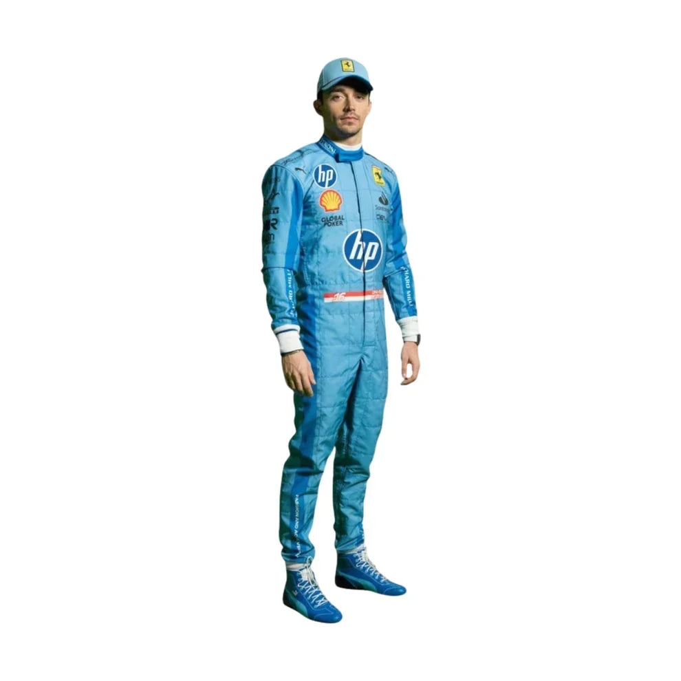 2024 Charles Leclerc Ferrari HP Miami Grand Prix F1 Race Suit - Dubai Racewears