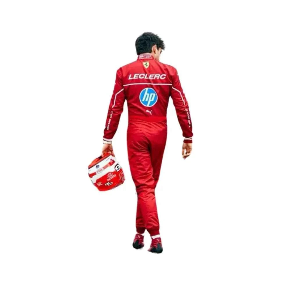 2025 F1 Racing Costume Worn by Charles Leclerc & Lewis Hamilton Ferrari | Dubai Racegear