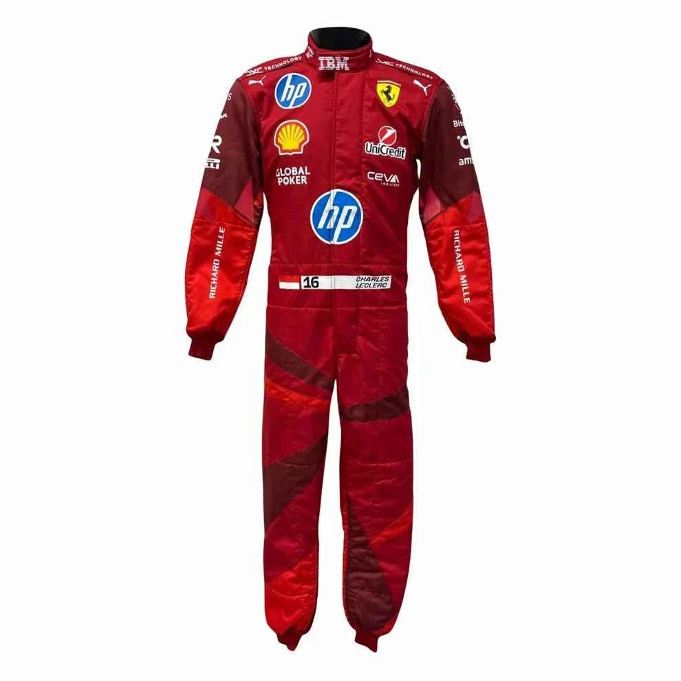 2025 F1 Racing Costume Worn by Charles Leclerc & Lewis Hamilton – Las Vegas GP | Dubai Racegear