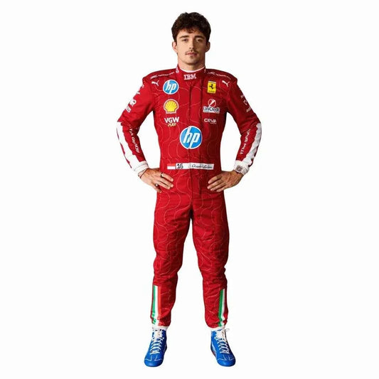 Charles Leclerc 2025 Monza GP Ferrari F1 Racing Suit | Dubai Racegear