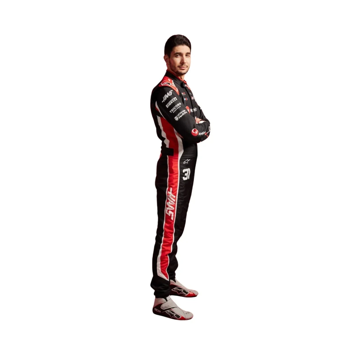 Esteban Ocon 2025 Haas F1 Inspired Race Suit | Dubai Racegear - Dubai Racewears
