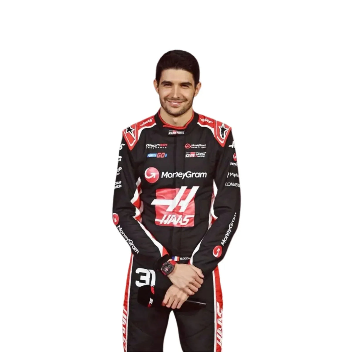 Esteban Ocon 2025 Haas F1 Inspired Race Suit | Dubai Racegear - Dubai Racewears