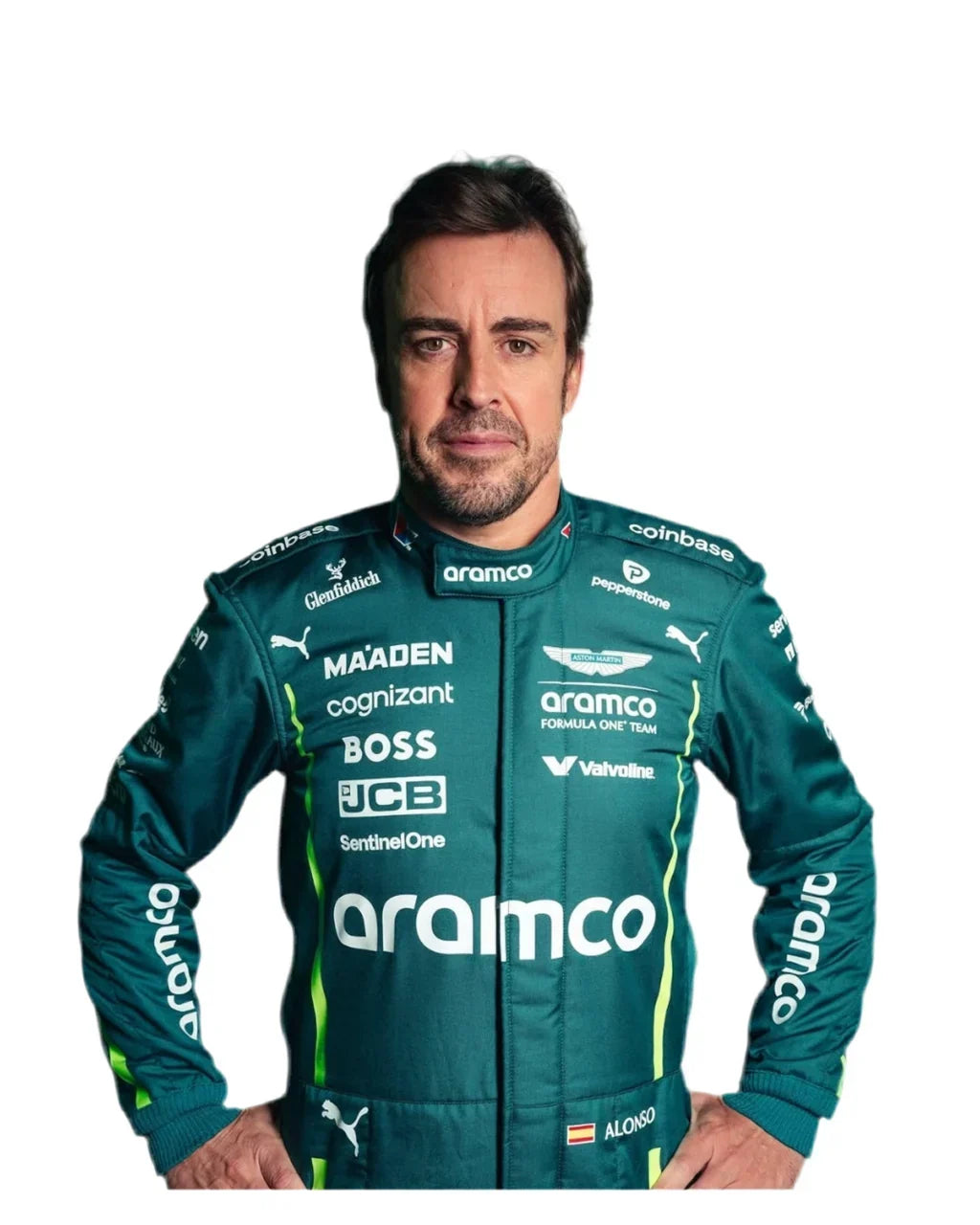 2025 Fernando Alonso Aston Martin F1 Race Suit - Dubai Racewears