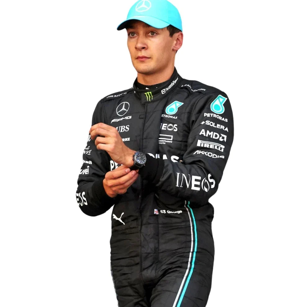 2023 George Russell Mercedes F1 Race Suit - Dubai Racewears