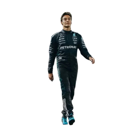 2025 George Russell F1 Mercedes Race Suit - Dubai Racewears