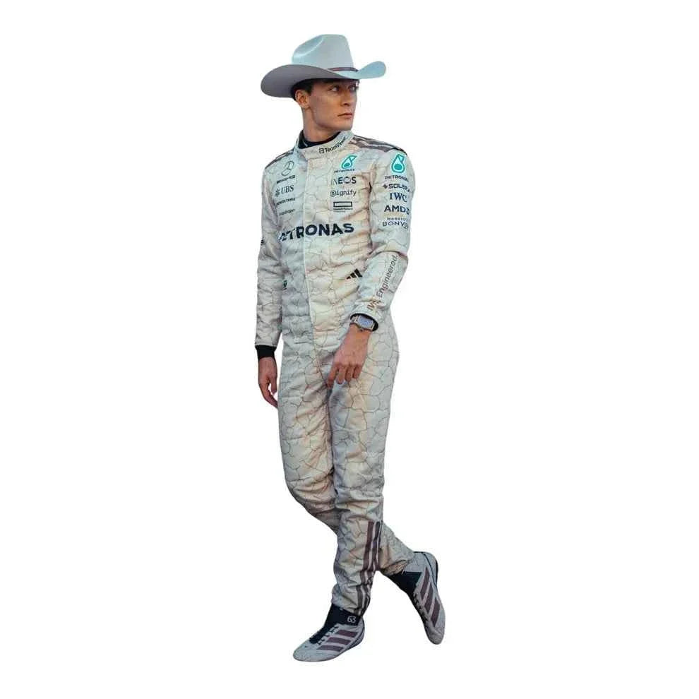 George Russell 2025 USA Austin GP Mercedes F1 Racing Suit | Dubai Racegear