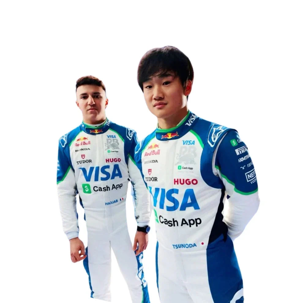 2025 Yuki Tsunoda VISA RB F1 Race Suit - Dubai Racewears