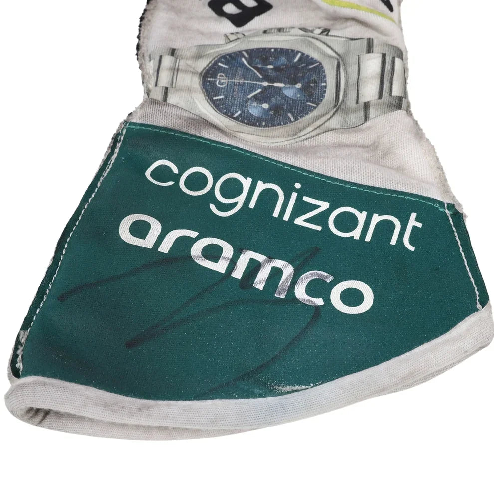 2022 Lance Stroll Aston Martin Race F1 Gloves - Dubai Racewears