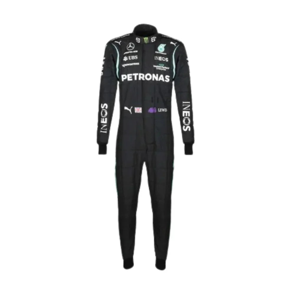 2021 Lewis Hamilton Mercedes F1 Race Suit - Dubai Racewears