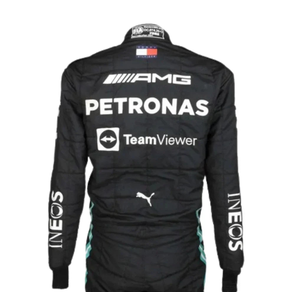 2021 Lewis Hamilton Mercedes F1 Race Suit - Dubai Racewears