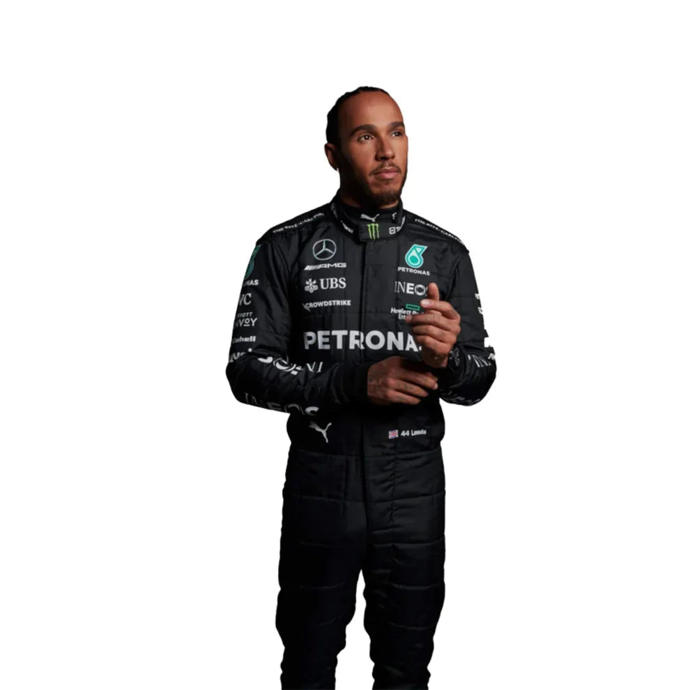 2023 Lewis Hamilton Mercedes F1 Race Suit - Dubai Racewears