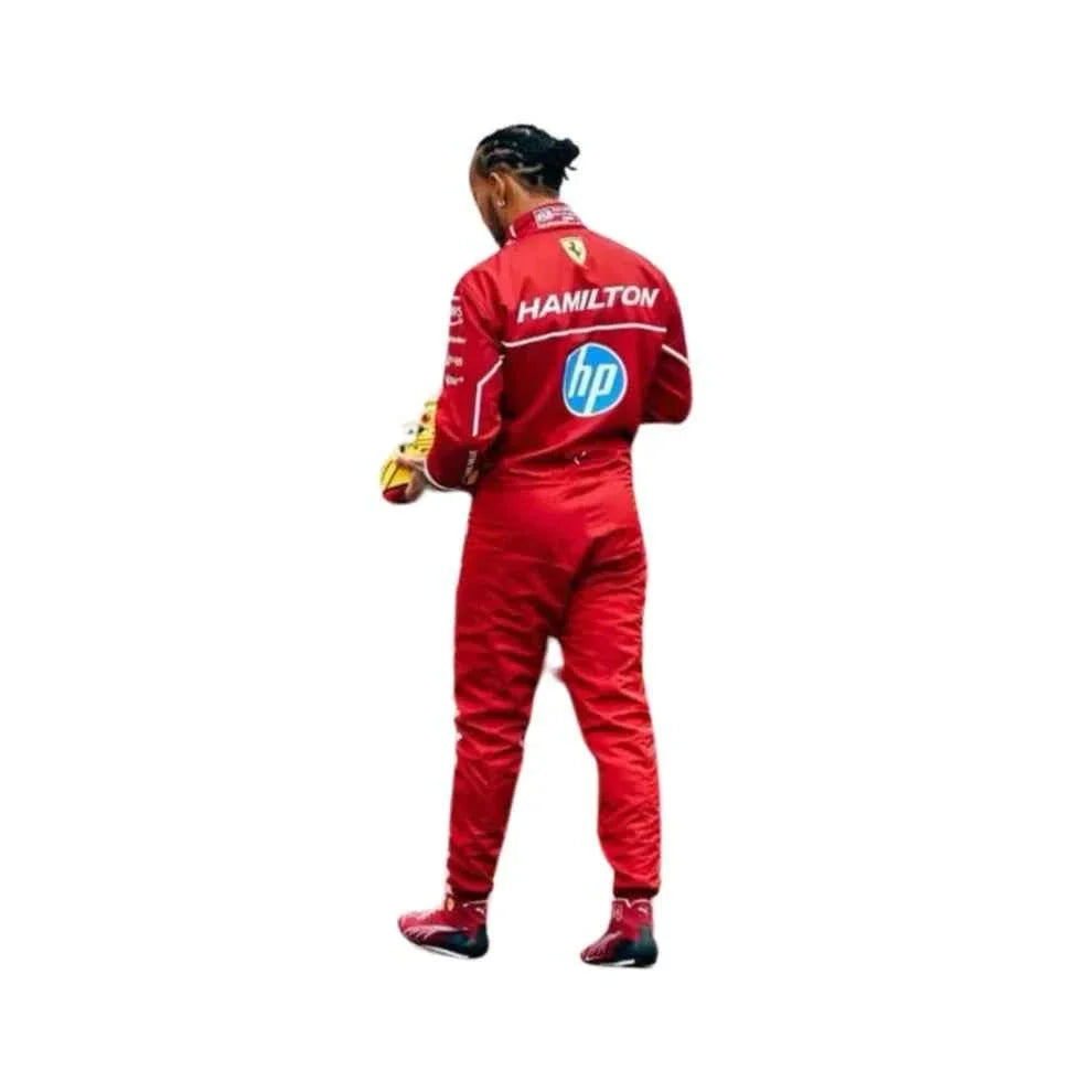 2025 F1 Racing Costume Worn by Charles Leclerc & Lewis Hamilton Ferrari | Dubai Racegear