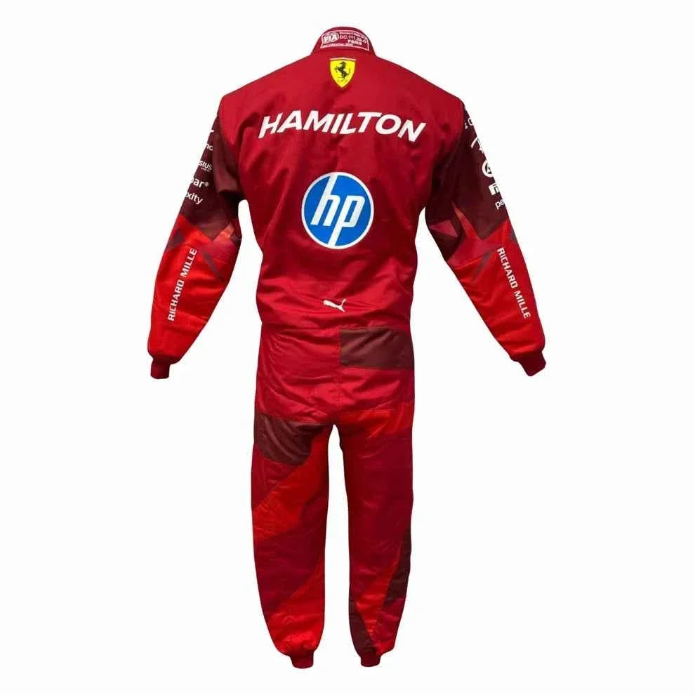 2025 F1 Racing Costume Worn by Charles Leclerc & Lewis Hamilton – Las Vegas GP | Dubai Racegear