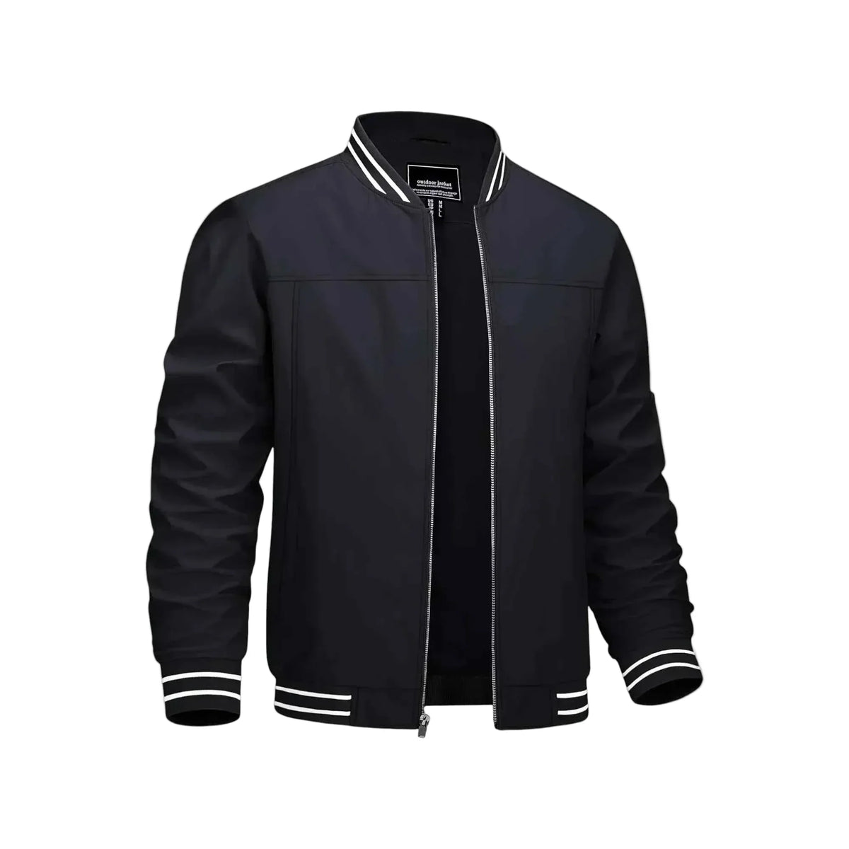 Men's Lightweight Bomber Jacket - Black