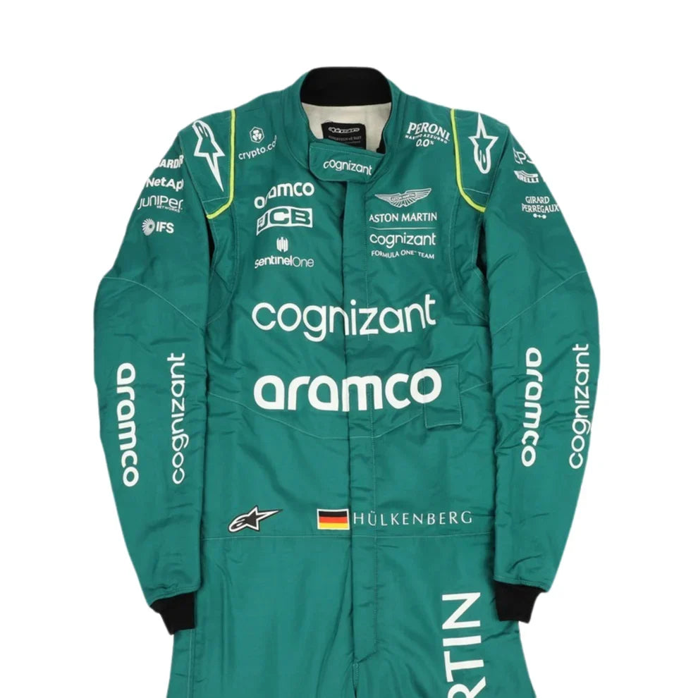 2022 Nico Hulkenberg Aston Martin F1 Race Suit - Dubai Racewears