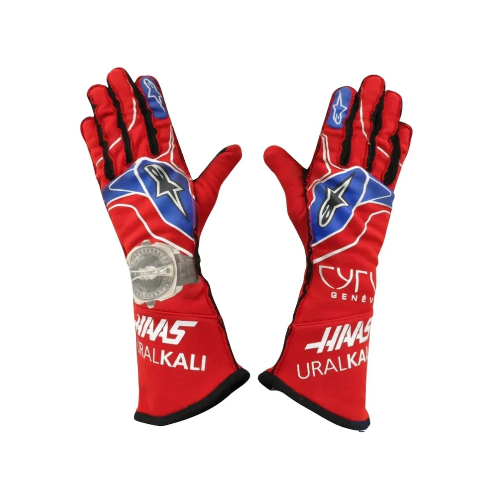 2021 Nikita Mazepin Mexico GP Haas F1 Race Gloves - Dubai Racewears