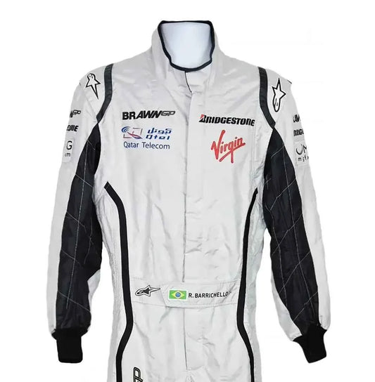 2009 Rubens Barrichello Race Used Brawn Abu Dhabi Grand Prix F1 Suit