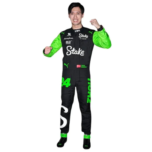 2024 Zhou Guanyu Kick Sauber Stake F1 Race Suit - Dubai Racewears