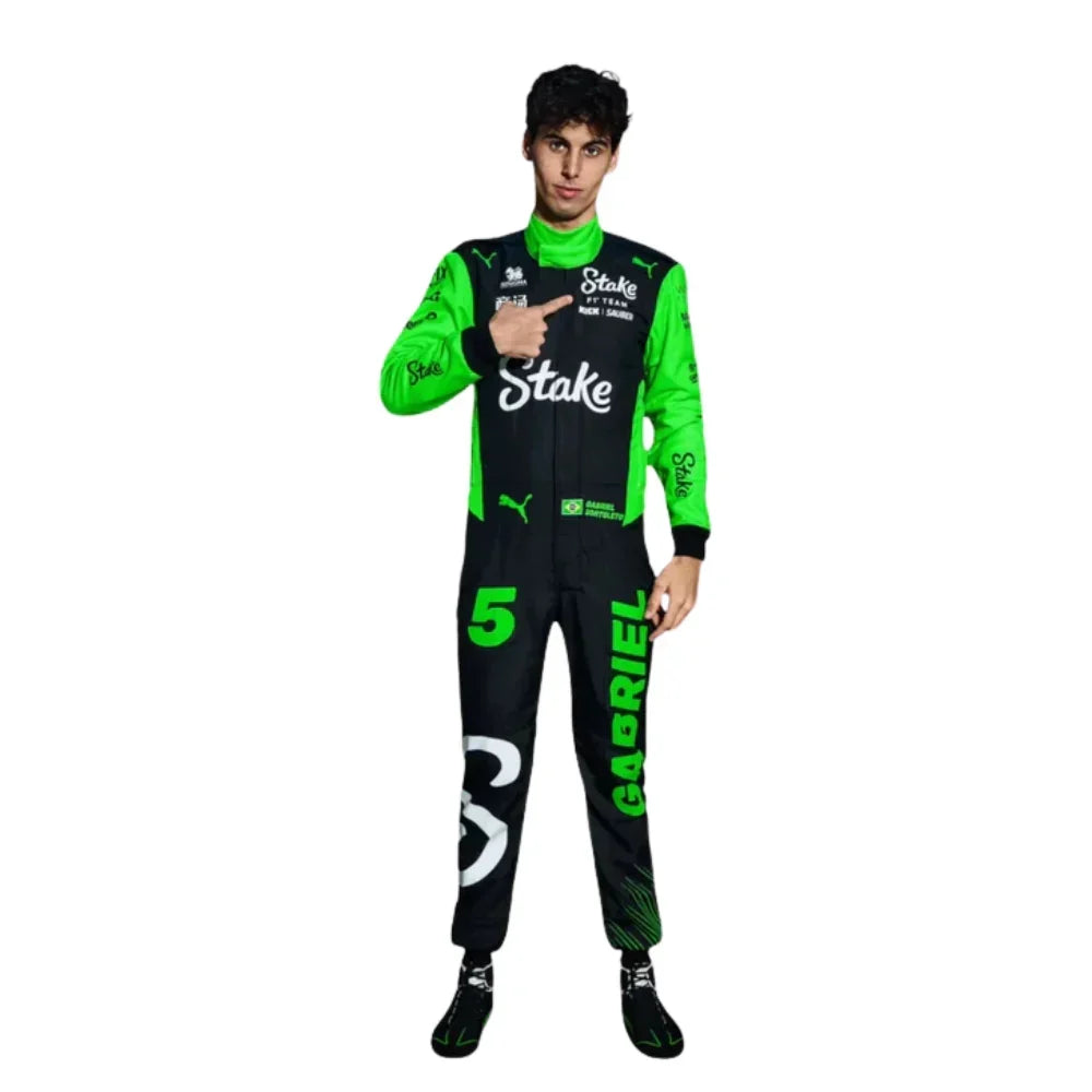 Gabriel Bortoleto 2025 Kick Sauber F1 Inspired Race Suit | Dubai Racegear - Dubai Racewears