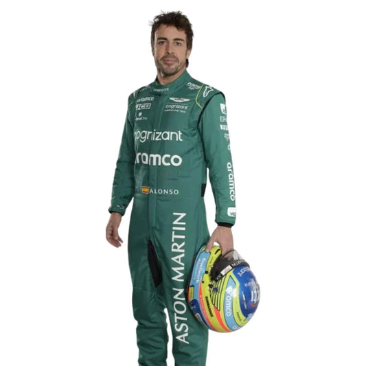 2023 Fernando Alonso Aston Martin F1 Race Suit - Dubai Racewears