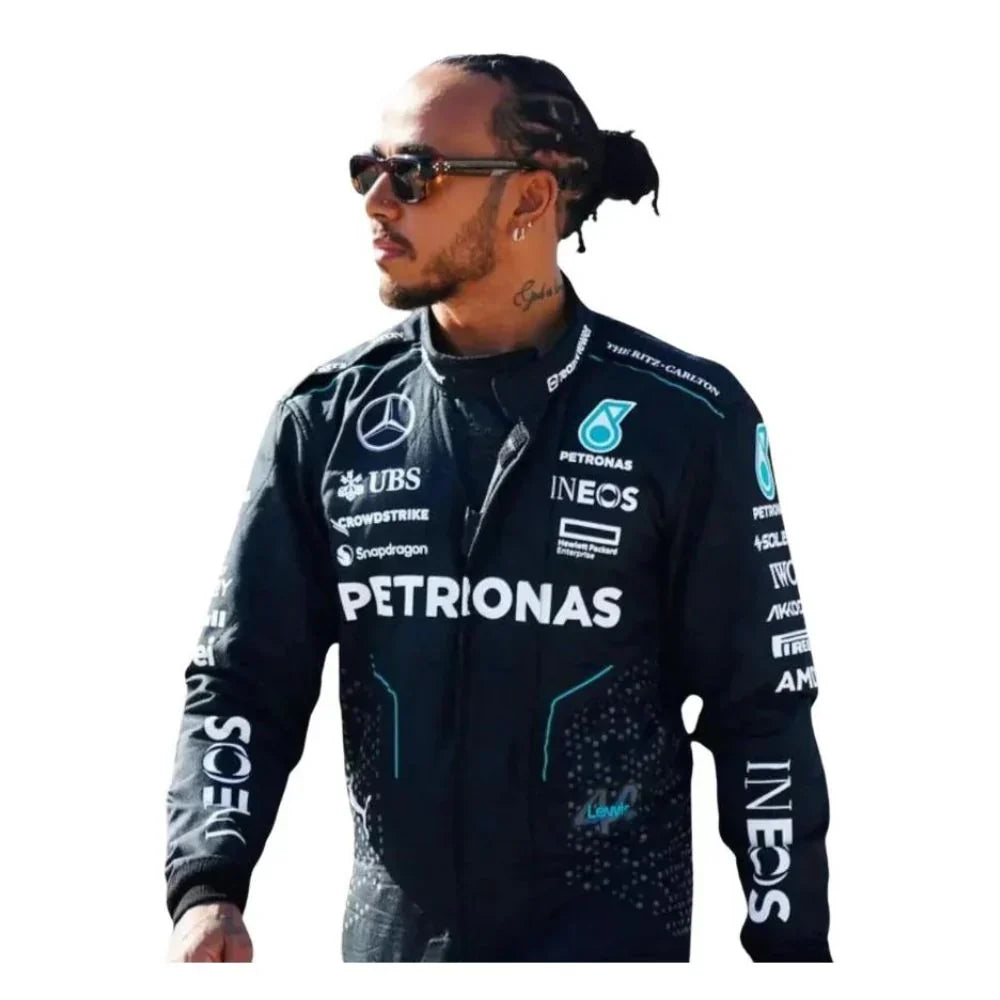 2024 Lewis Hamilton Mercedes AMG F1 Race Suit - Dubai Racewears