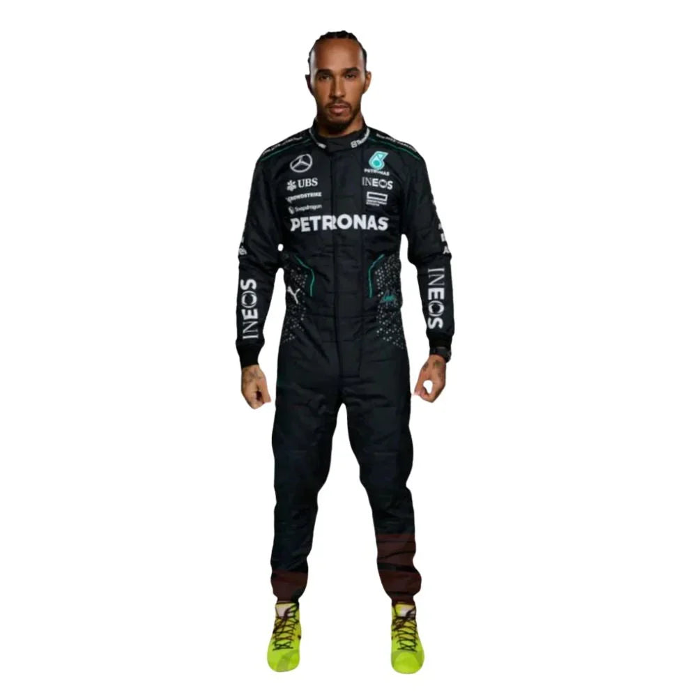 2024 Lewis Hamilton Mercedes AMG F1 Race Suit - Dubai Racewears